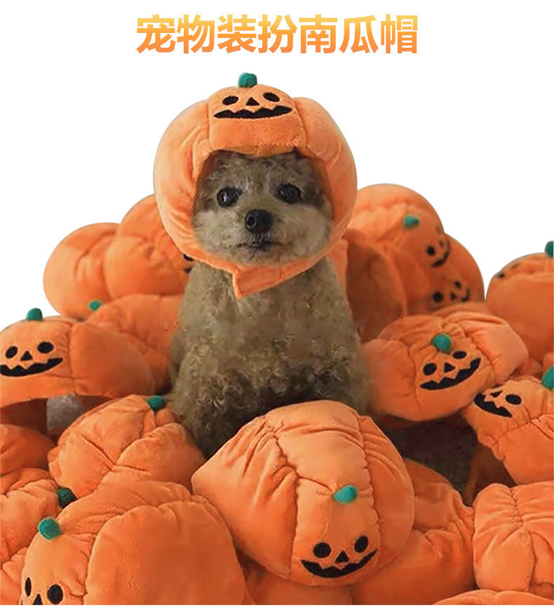 Pet Hat Christmas Funny Pumpkin Hat Cute Pet Animal Costume Personality Adorable Hat Transform Headgear for Dogs and Cats
