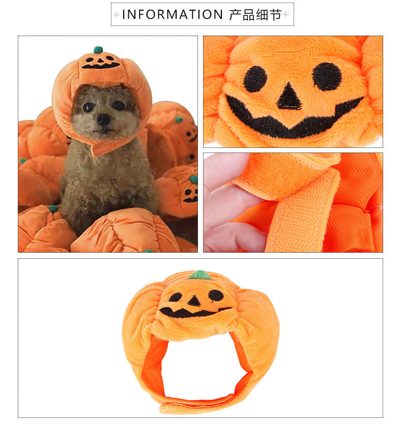 Pet Hat Christmas Funny Pumpkin Hat Cute Pet Animal Costume Personality Adorable Hat Transform Headgear for Dogs and Cats