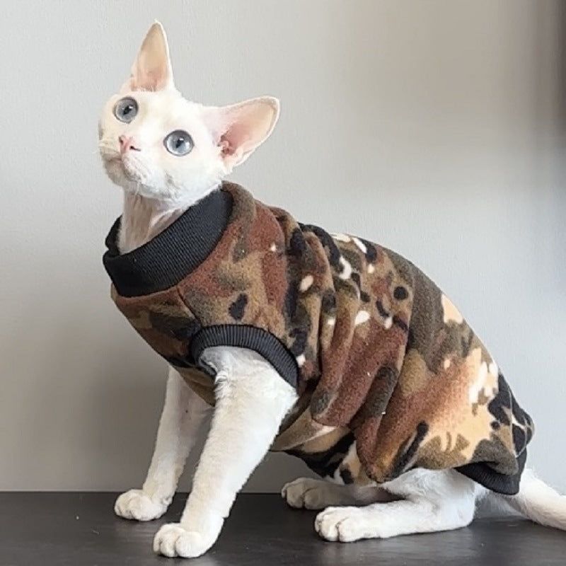 SOCKPET Sphynx Winter Camouflage Fleece Vest - product detail image 3