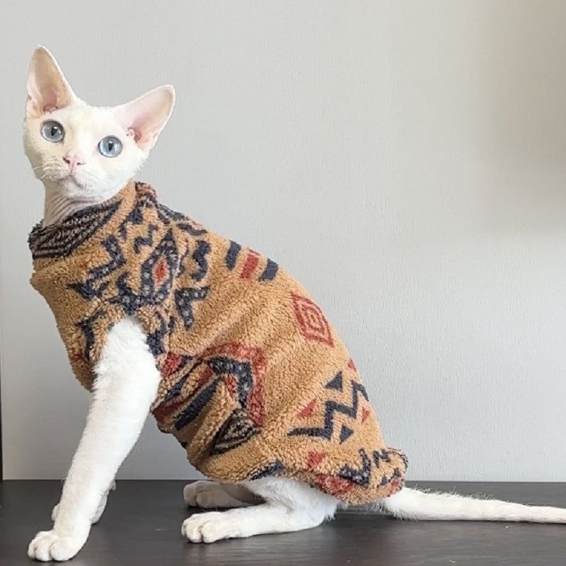 SOCKPET Printed polar fleece autumn and winter cat clothes product photo