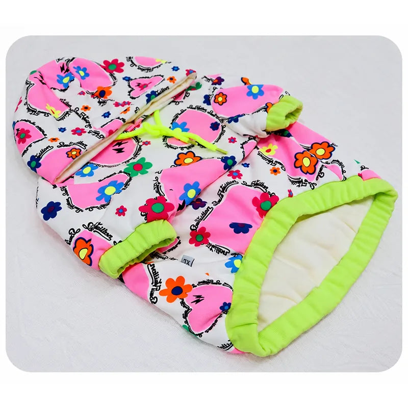 Heart Print Dog Hoodie — detail view 4