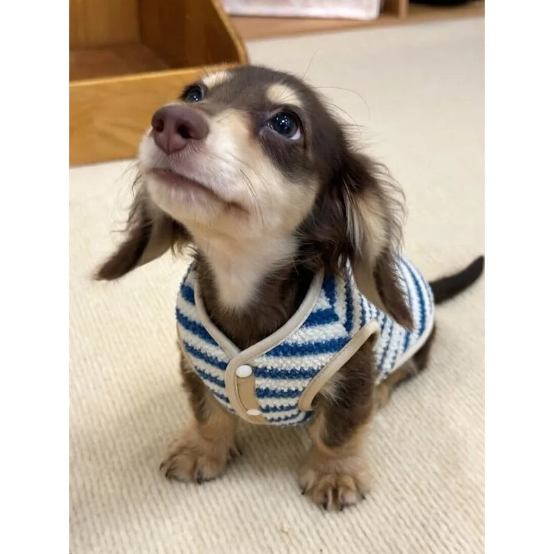 Striped Fleece Dog Vest — product view 1