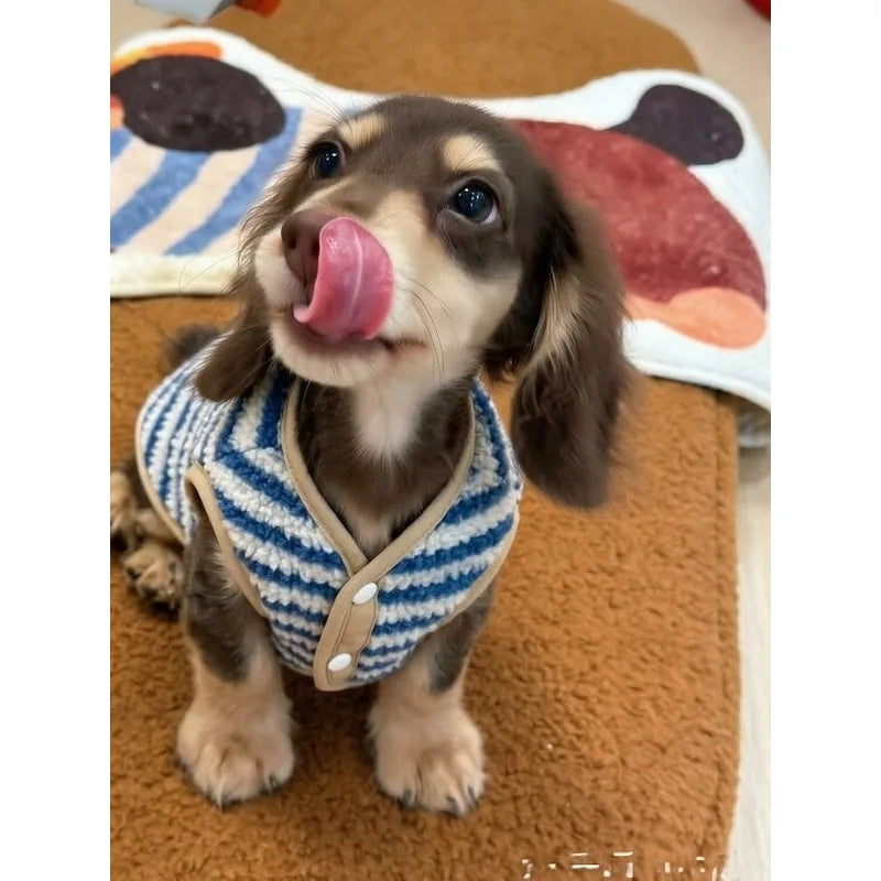 Striped Fleece Dog Vest — product view 2