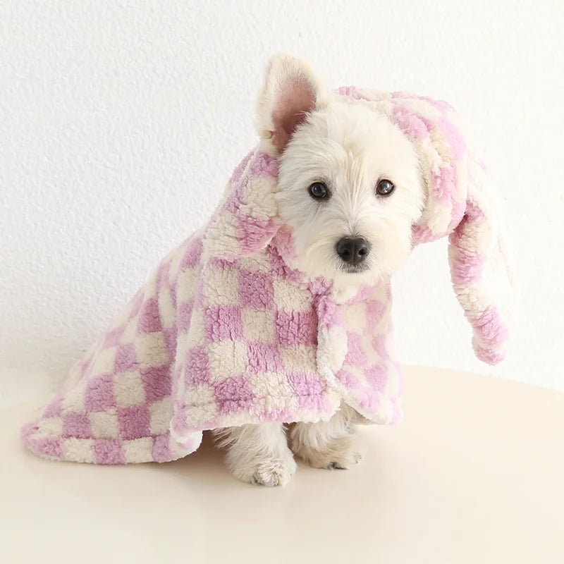 Dog Towels for Small & Medium Dogs — Small Dog Flannel Cape Towel