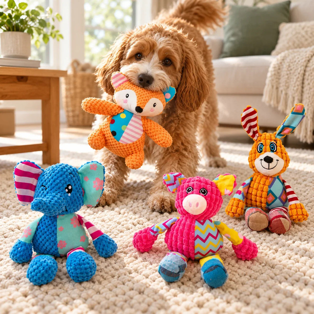 Toys — Plush Animal & Fish Dog Toys