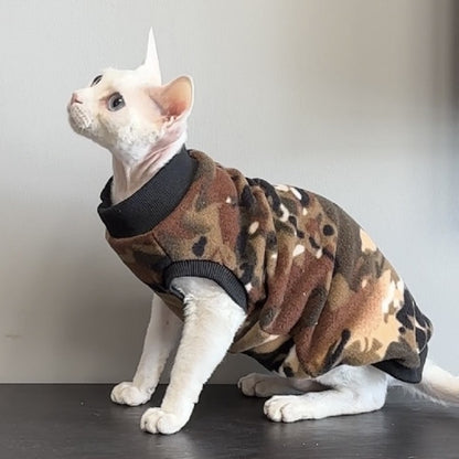 Sphinx Cat Winter Warm Camouflage Element Vest