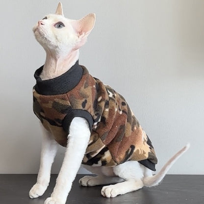 Sphinx Cat Winter Warm Camouflage Element Vest