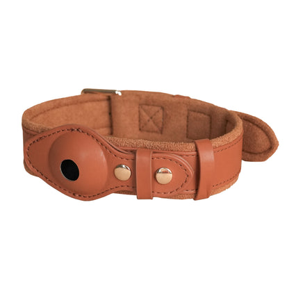 Pet Dog Exclusive AirTag Leather Protective Case Collar Apple Tracker Positioning Anti-Lost Neck Ring