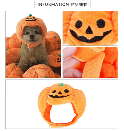 Pet Hat Christmas Funny Pumpkin Hat Cute Pet Animal Costume Personality Adorable Hat Transform Headgear for Dogs and Cats