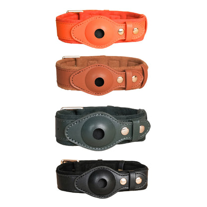 Pet Dog Exclusive AirTag Leather Protective Case Collar Apple Tracker Positioning Anti-Lost Neck Ring