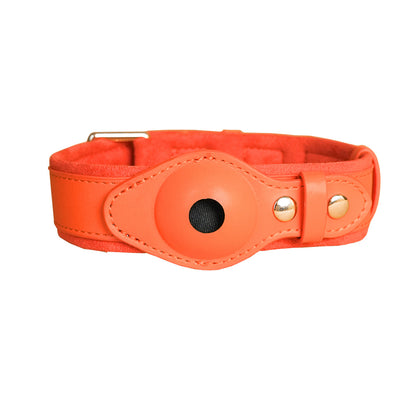 Pet Dog Exclusive AirTag Leather Protective Case Collar Apple Tracker Positioning Anti-Lost Neck Ring
