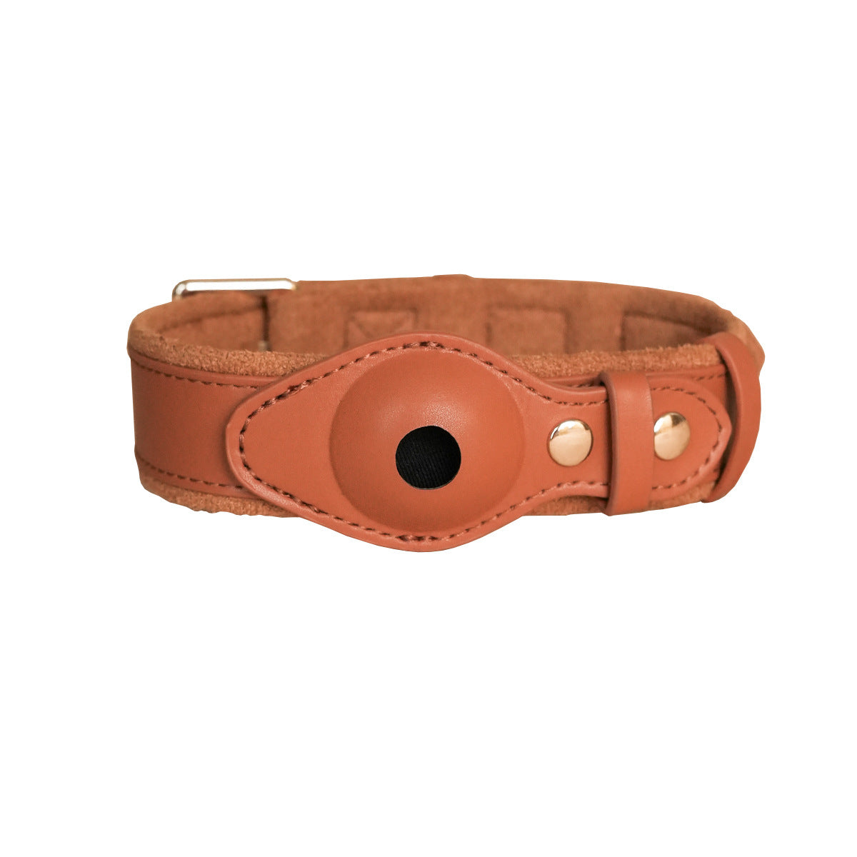 Pet Dog Exclusive AirTag Leather Protective Case Collar Apple Tracker Positioning Anti-Lost Neck Ring