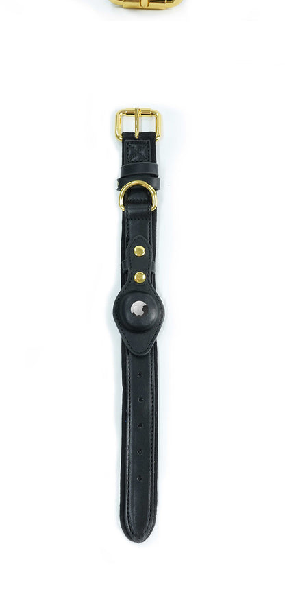 Pet Dog Exclusive AirTag Leather Protective Case Collar Apple Tracker Positioning Anti-Lost Neck Ring