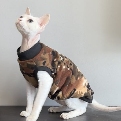 Sphinx Cat Winter Warm Camouflage Element Vest