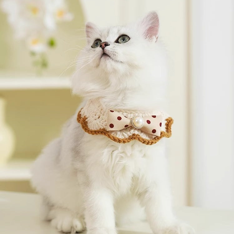 Cat Collar Necklace Dog Kitten Neck Accessories Ornament Neck Bow Tie Pet Collar Cat Collar