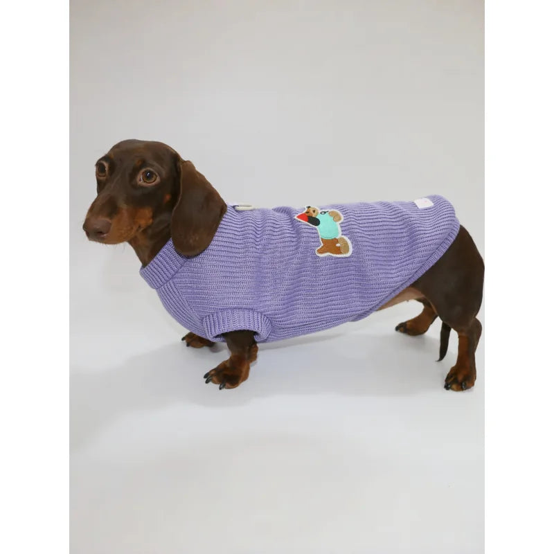 Embroidered Knit Dog Vest — product view 1