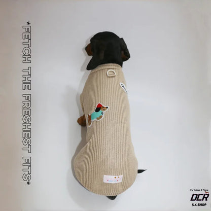 Embroidered Knit Dog Vest — product view 6