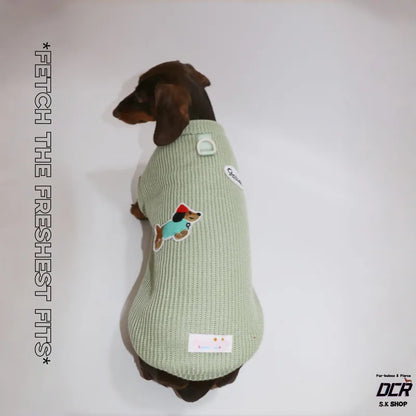 Embroidered Knit Dog Vest — product view 9