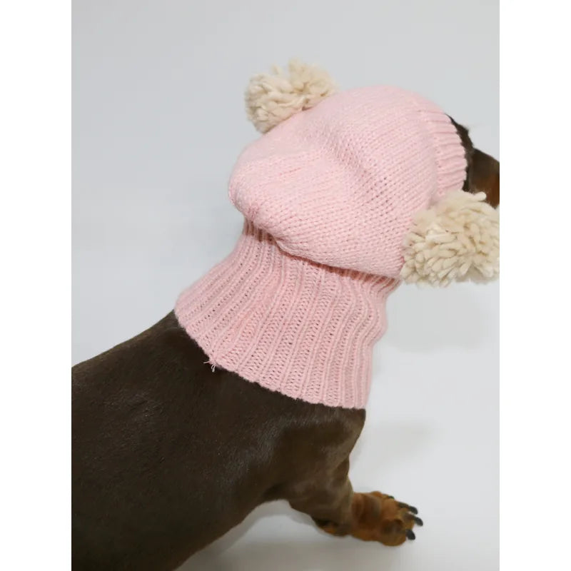 Pom-Pom Knit Pet Snood — detail view 3
