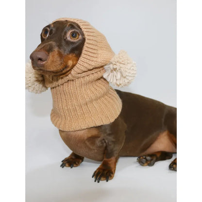 Pom-Pom Knit Pet Snood — detail view 4