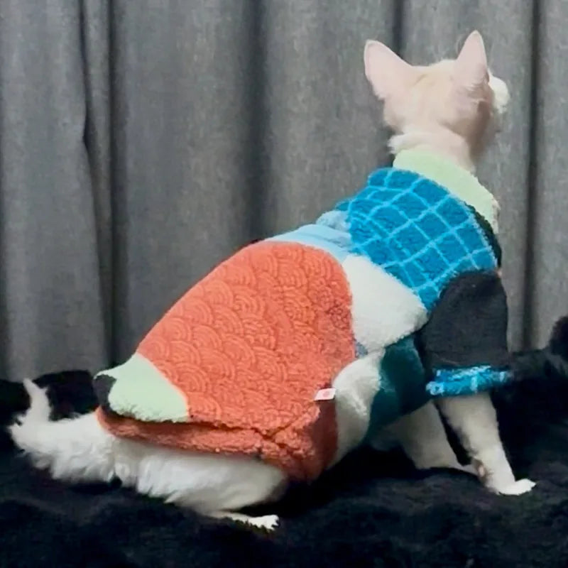 Patterned Cat Fleece Pullover — product view 1