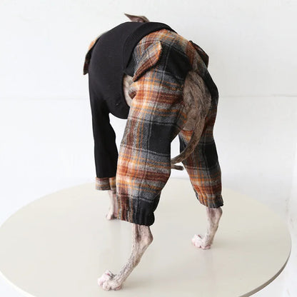 Contrast Plaid Onesie for Italian Greyhounds & Whippets — product view 2