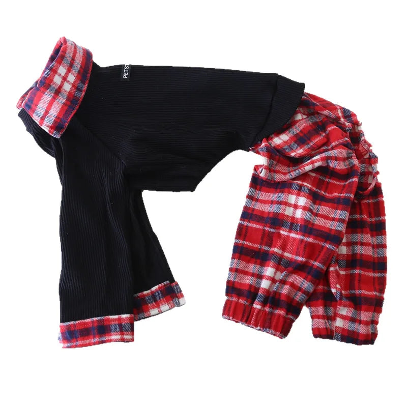Contrast Plaid Onesie for Italian Greyhounds & Whippets — product view 4