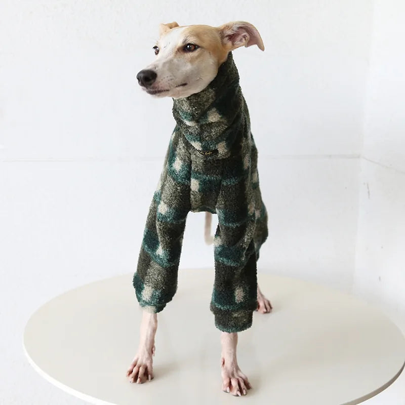Plaid Fleece Onesie for Italian Greyhounds & Whippets — product view 8