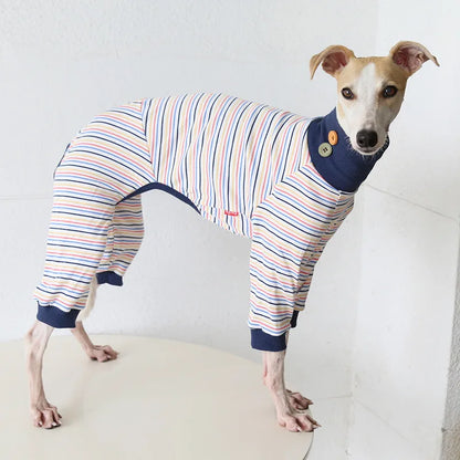 Striped Pajamas for Italian Greyhounds & Whippets — product view 1