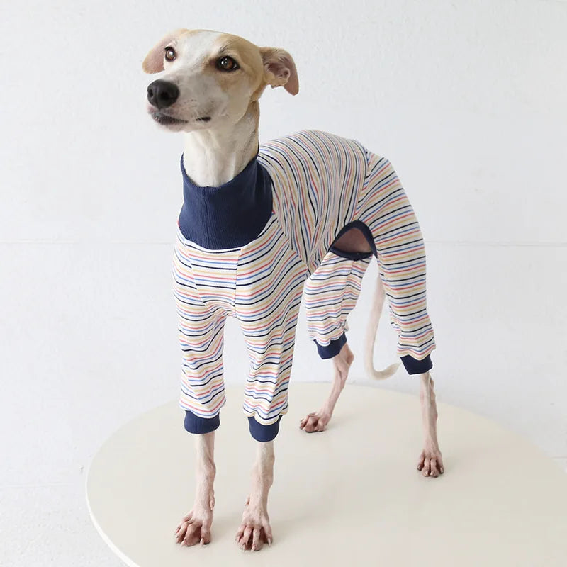 Striped Pajamas for Italian Greyhounds & Whippets — product view 2