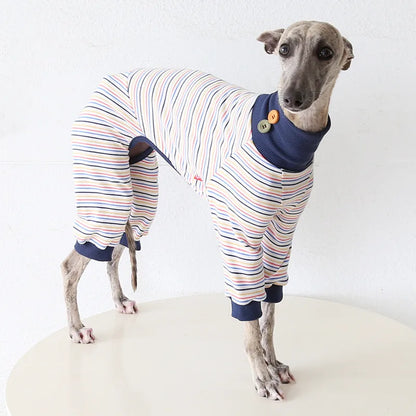 Striped Pajamas for Italian Greyhounds & Whippets — product view 3