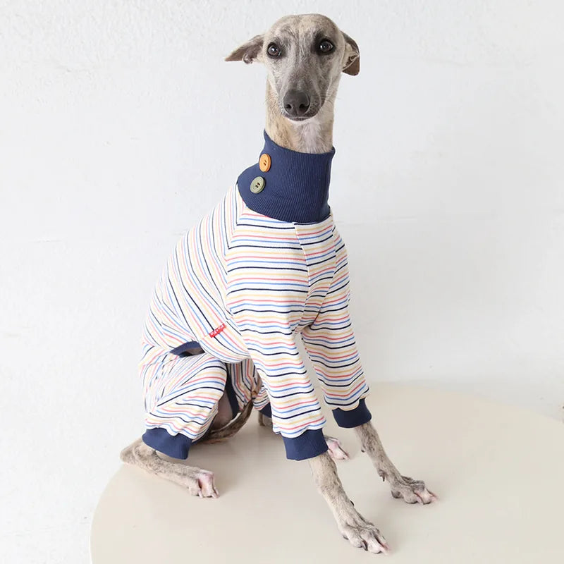 Striped Pajamas for Italian Greyhounds & Whippets — product view 4