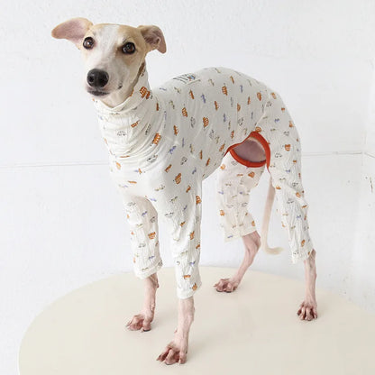 Car Print Pajamas for Italian Greyhounds & Whippets — product view 1
