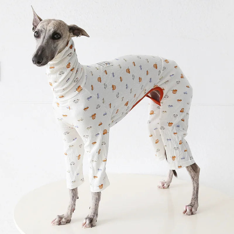 Car Print Pajamas for Italian Greyhounds & Whippets — product view 2