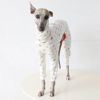 Car Print Pajamas for Italian Greyhounds & Whippets — product view 3