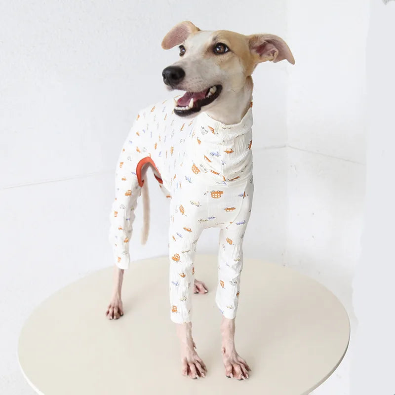 Car Print Pajamas for Italian Greyhounds & Whippets — product view 5