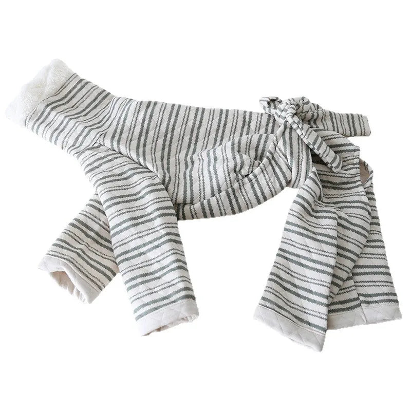 Striped Tie-Back Onesie for Italian Greyhounds & Whippets — product view 5