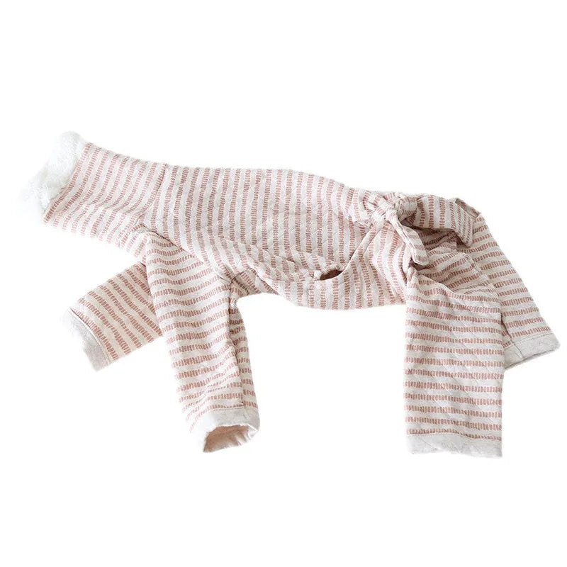 Striped Tie-Back Onesie for Italian Greyhounds & Whippets — product view 6