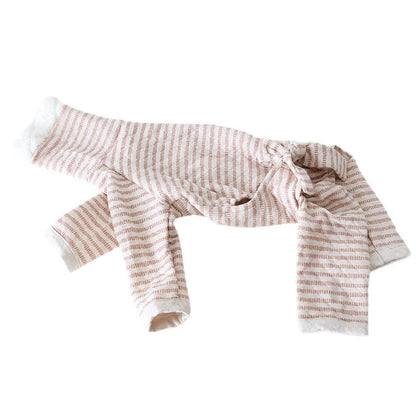 Striped Tie-Back Onesie for Italian Greyhounds & Whippets — product view 6