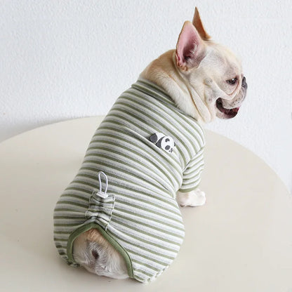 Panda Print Onesie for Bulldogs & Corgis — product view 1