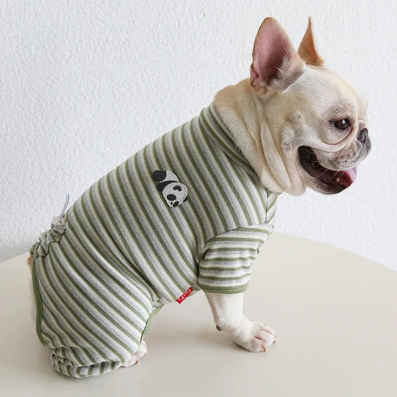 Panda Print Onesie for Bulldogs & Corgis — product view 2