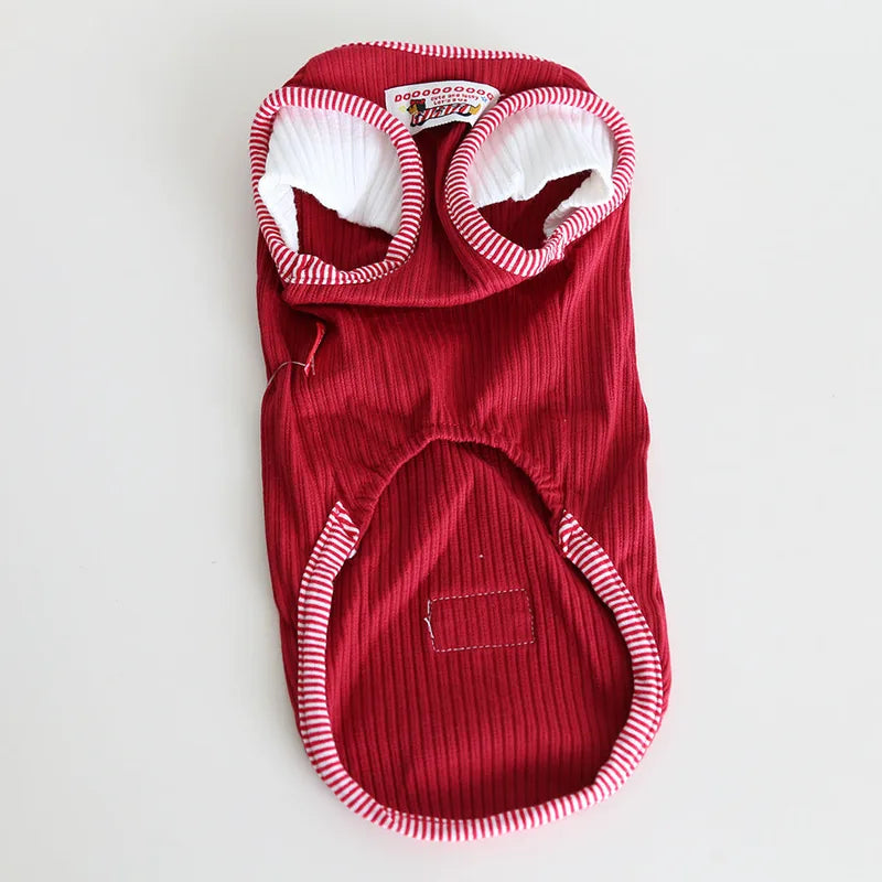 Retro Red Colorblock Pet T-Shirt — product view 8
