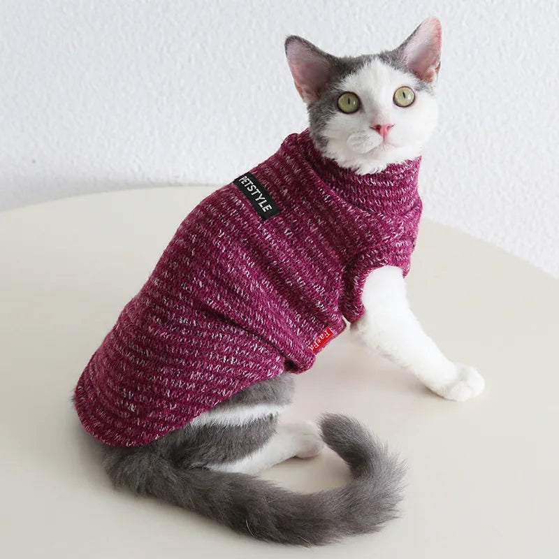 Striped Pet Sweater for Dogs & Cats — product view 6