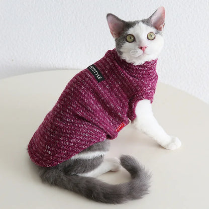 Striped Pet Sweater for Dogs & Cats — product view 6
