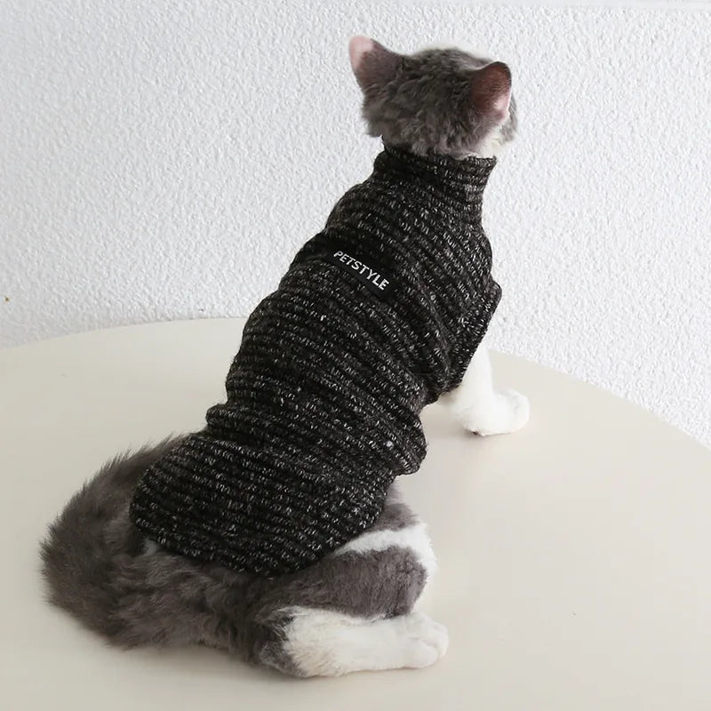 Striped Pet Sweater for Dogs & Cats — product view 10