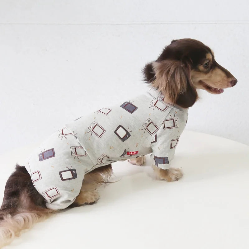 Geometric Print Pet Onesie for Dogs & Cats — product view 3
