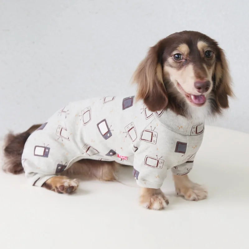 Geometric Print Pet Onesie for Dogs & Cats — product view 6
