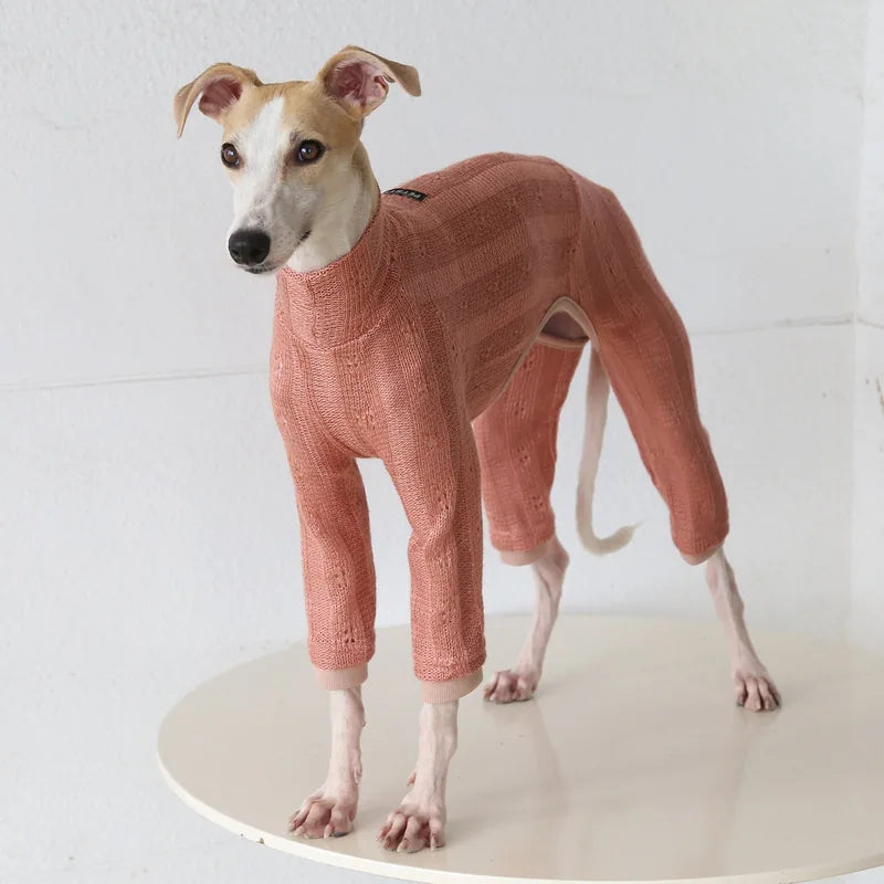 Retro Knit Onesie for Italian Greyhounds & Whippets — product view 2