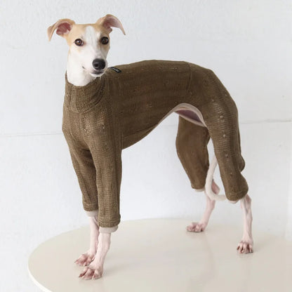 Retro Knit Onesie for Italian Greyhounds & Whippets — product view 4