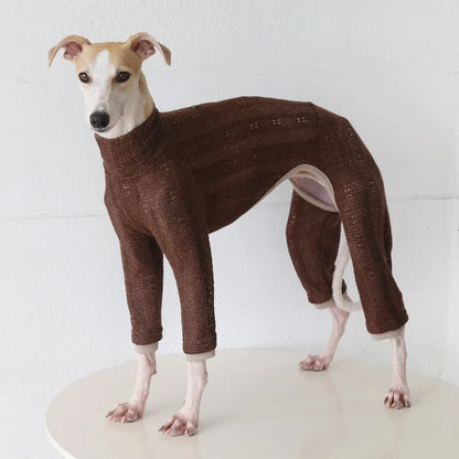 Retro Knit Onesie for Italian Greyhounds & Whippets — product view 5